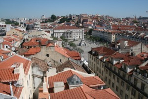 Rossio Square from Santa Justa Lift Rossio Square from Santa Justa Lift